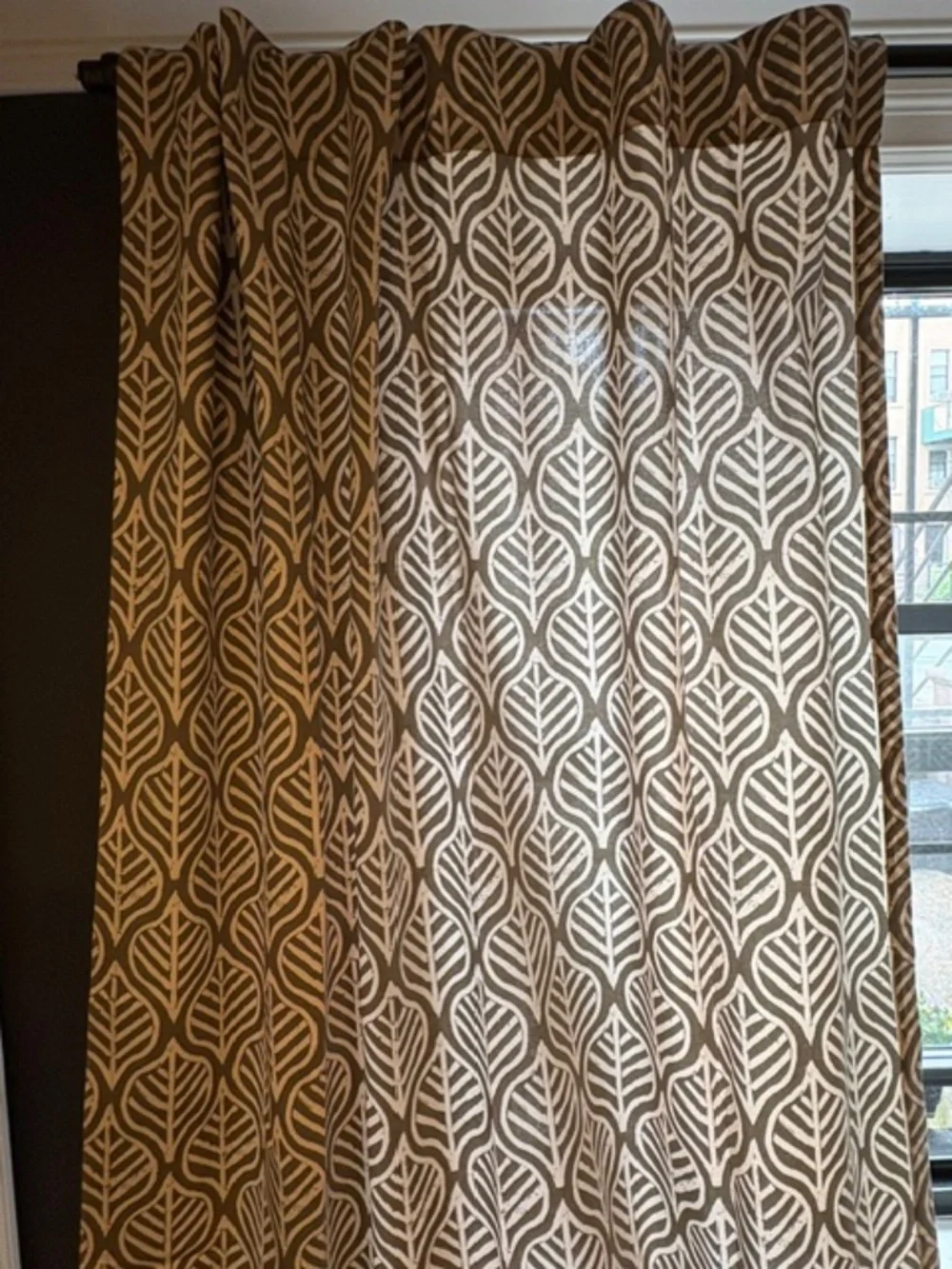 West Elm Curtains with Pretty Block Print